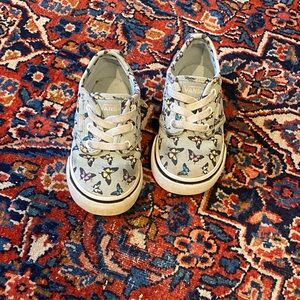 Vans Kids Sneakers with Butterfly Design - Gray